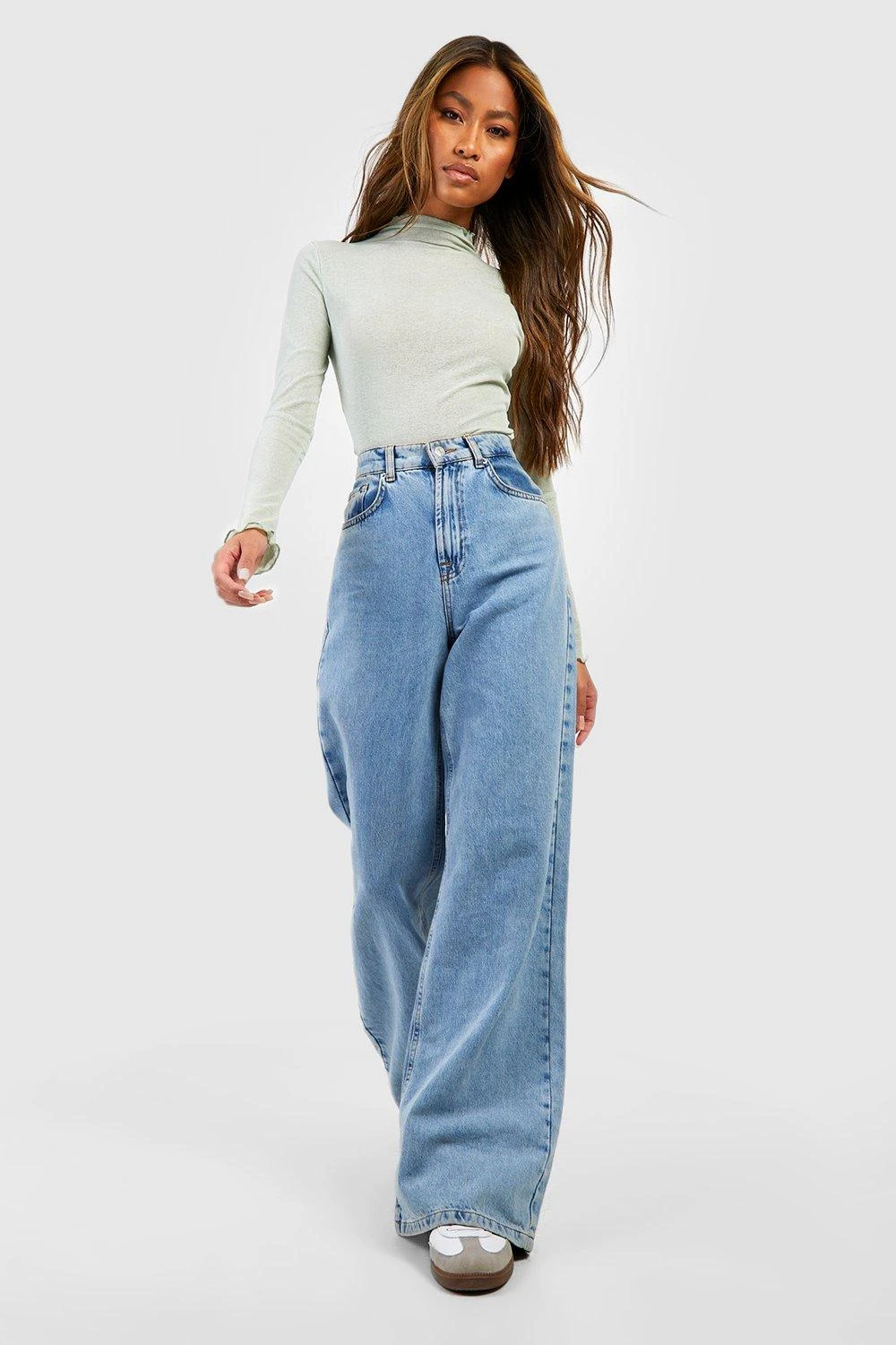 BOOHOO Top Texturé à Col Montant Et Manches Longues – Image 3