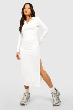 Petite - Robe Côtelée à Ceinture