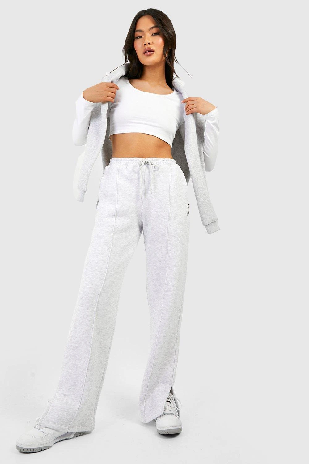 Jogging Large Fendu Zippé