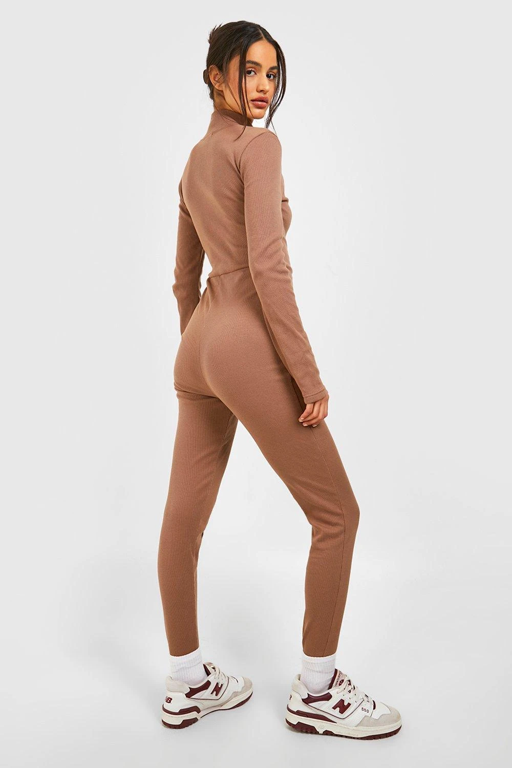 BOOHOO Combinaison Moulante Zippée à Manches Longues – Image 2