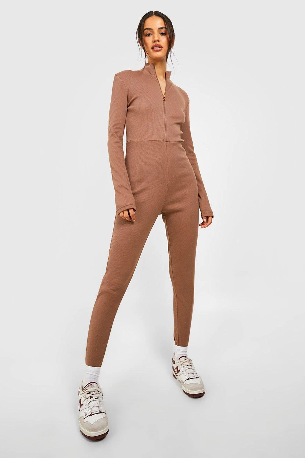 BOOHOO Combinaison Moulante Zippée à Manches Longues – Image 3