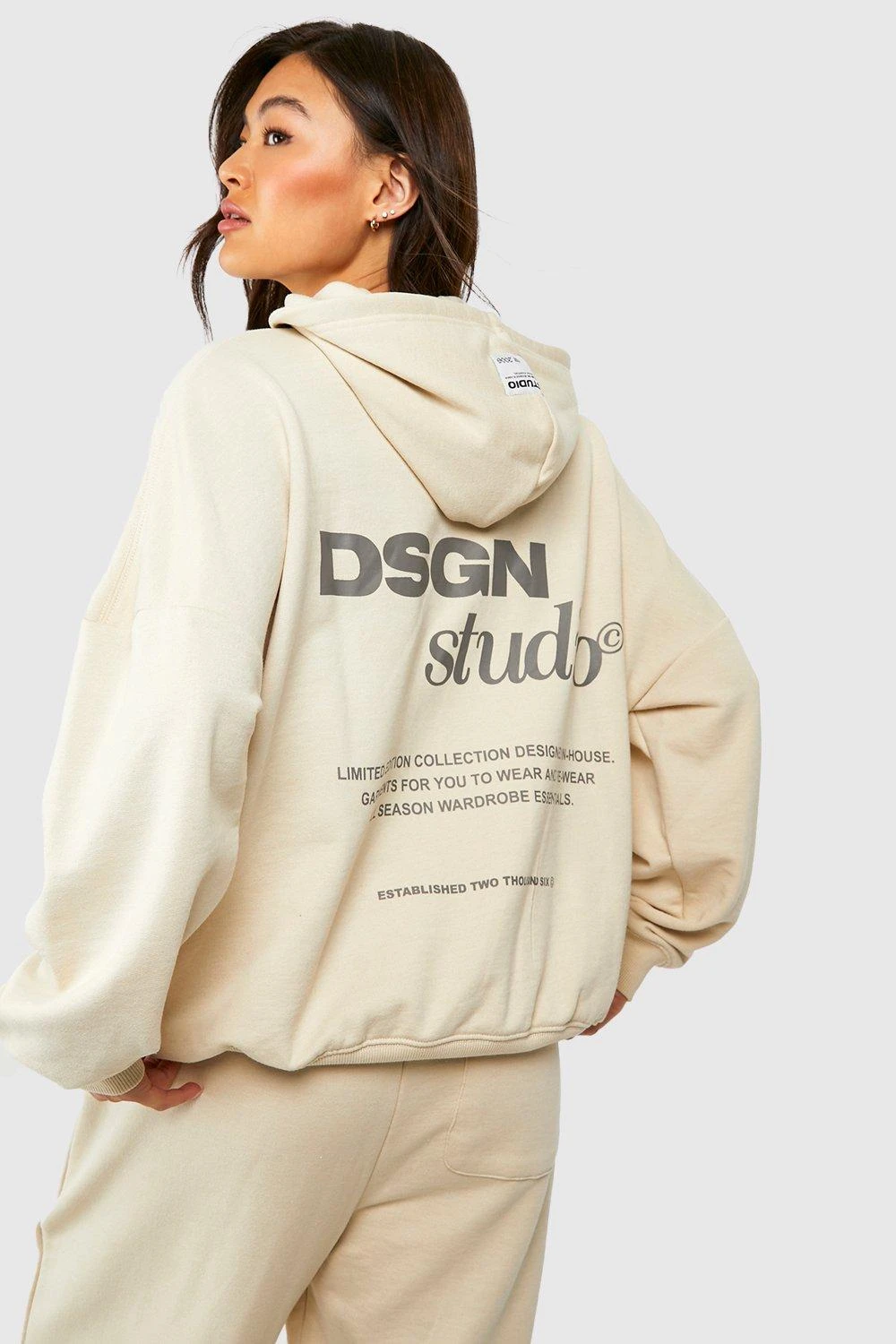 Sweat à Capuche Oversize épais à Slogan – Image 3