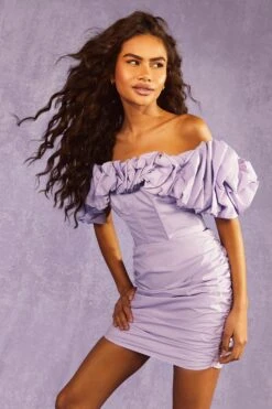 Corset à Col Bateau Et Manches Bouffantes