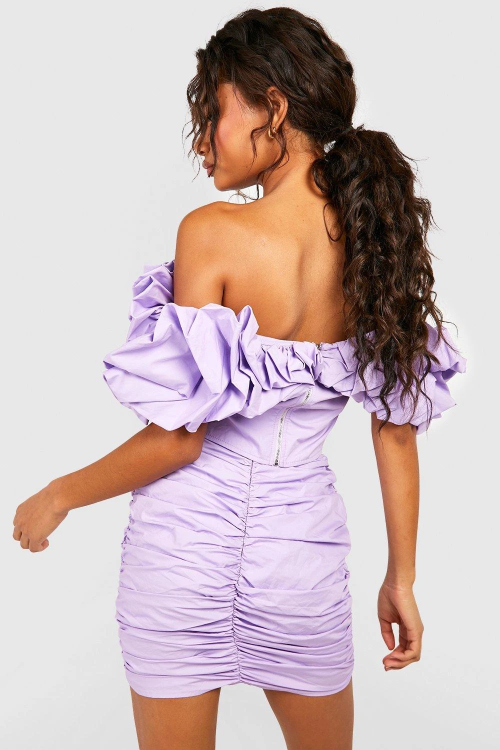 Corset à Col Bateau Et Manches Bouffantes – Image 2