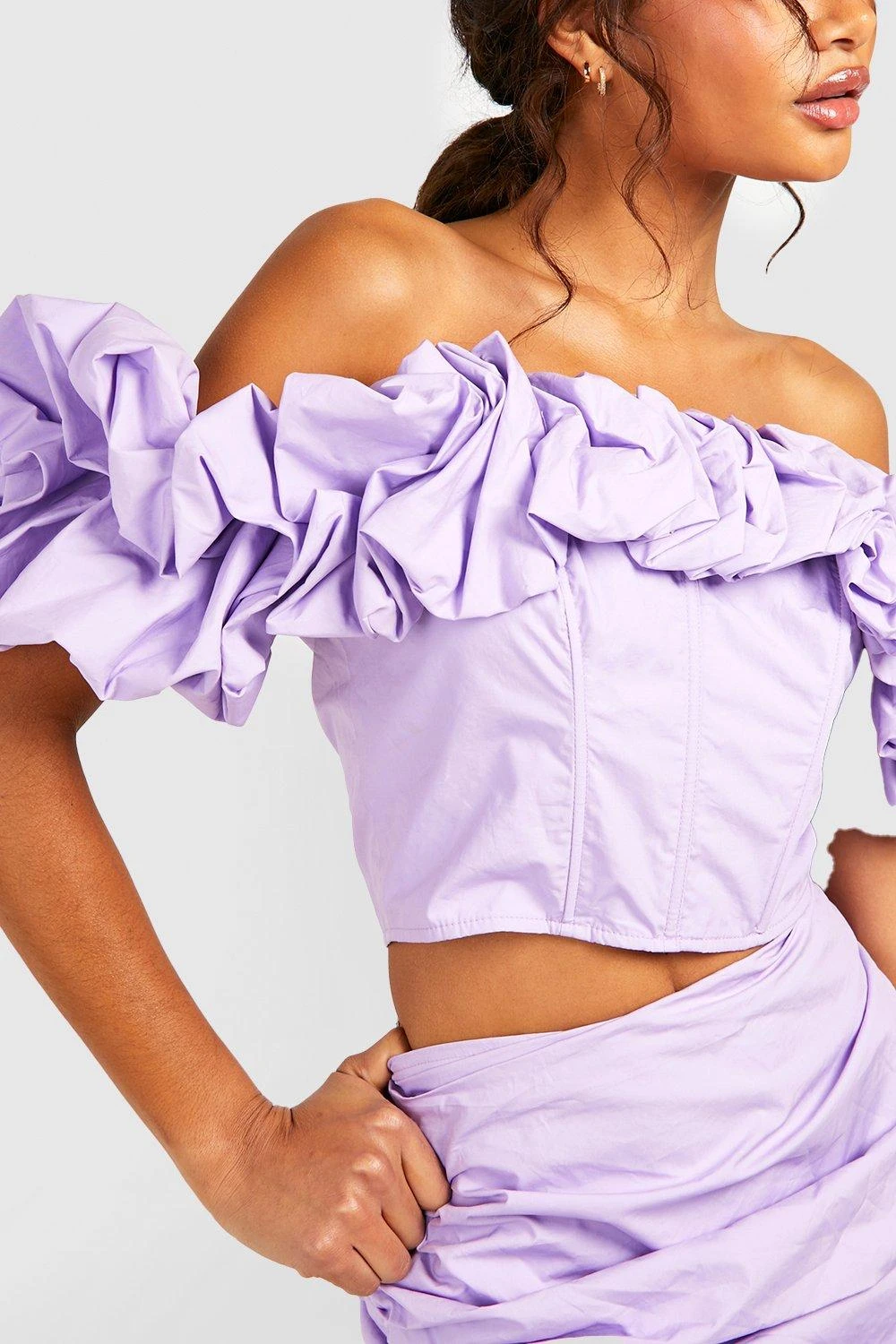 Corset à Col Bateau Et Manches Bouffantes – Image 4