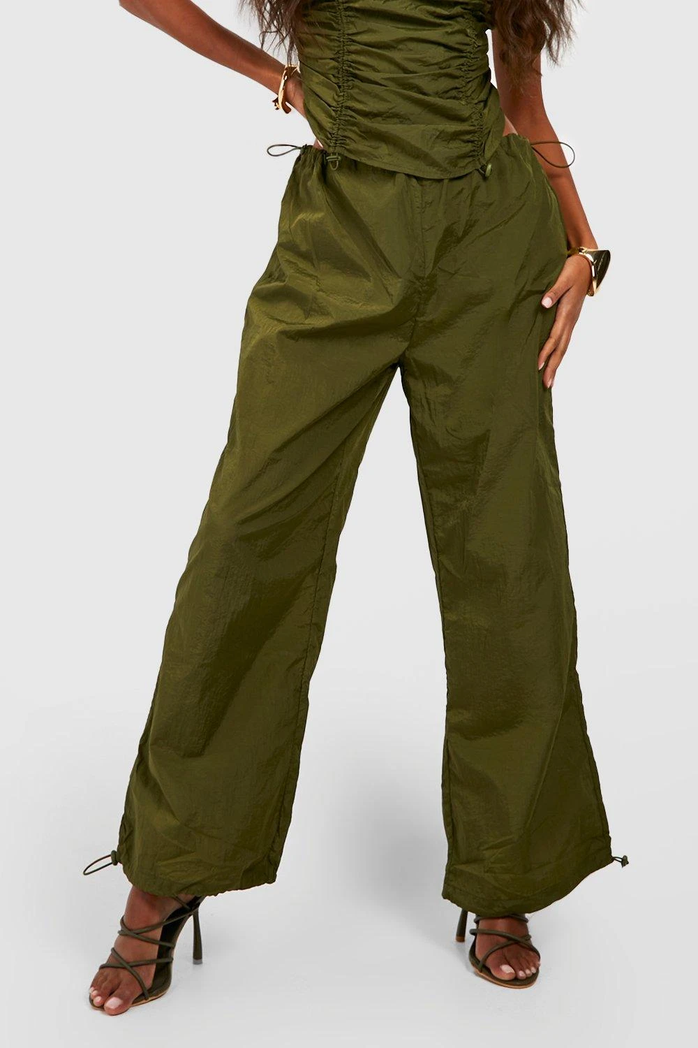 Pantalon Parachute Oversize à Cordon De Serrage – Image 4