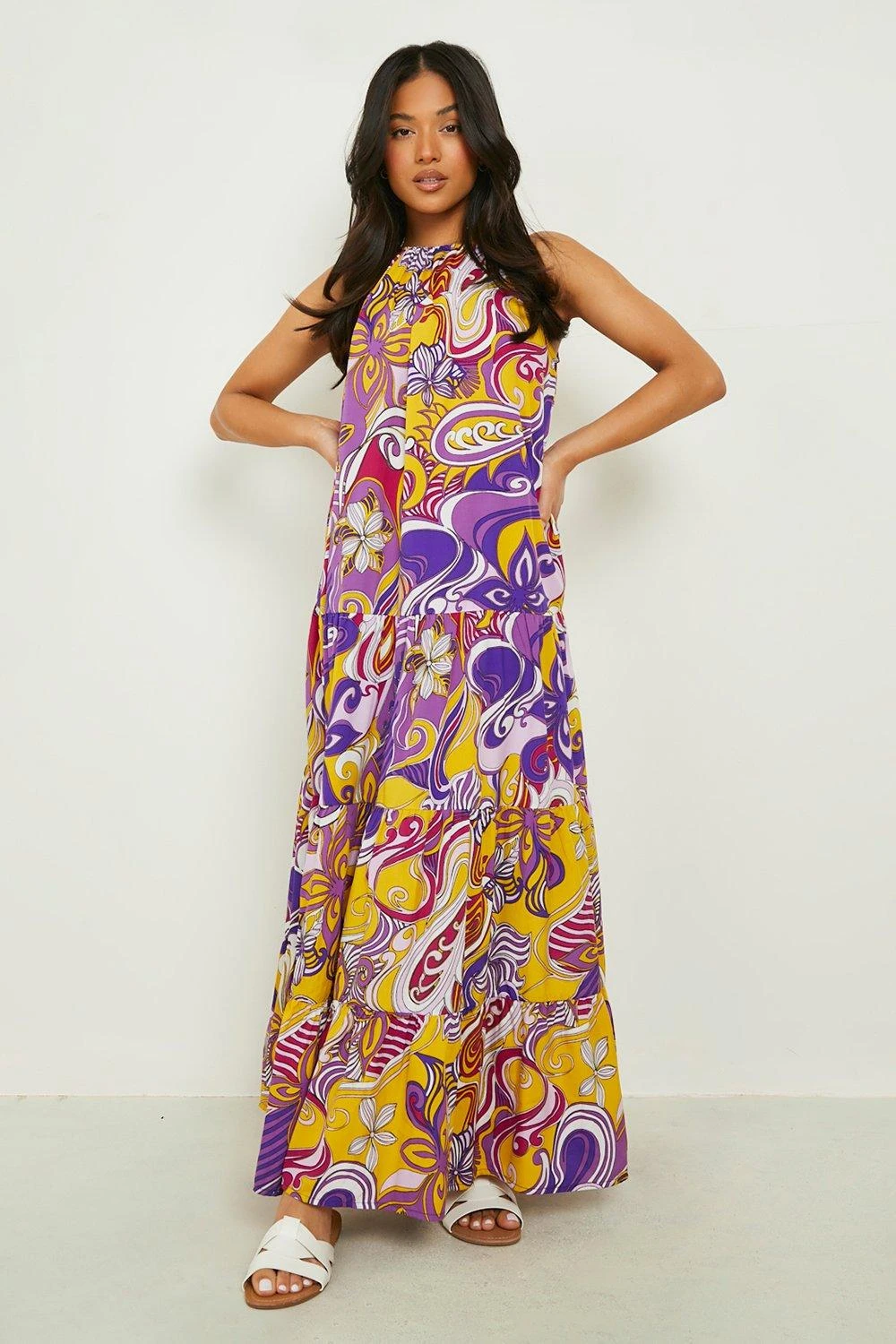 Petite - Robe Longue à Imprimé Abstrait – Image 3