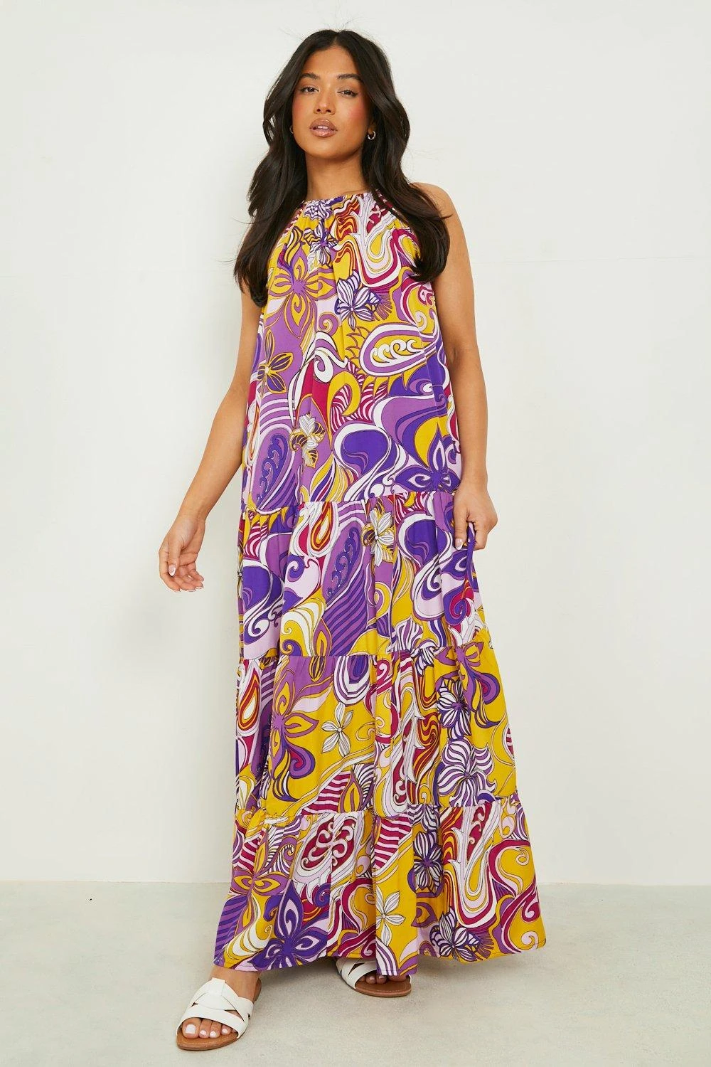 Petite - Robe Longue à Imprimé Abstrait – Image 4