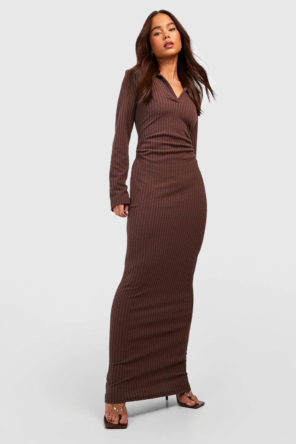 Petite - Robe Longue Texturée Côtelée – Image 3