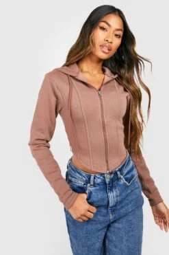 Sweat à Capuche Corset Zippé
