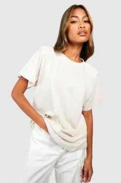 T-shirt à épaulettes