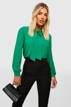 BOOHOO Blouse à Nœud Lavallière
