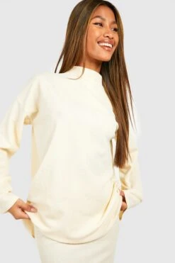 Top Côtelé à Manches évasées