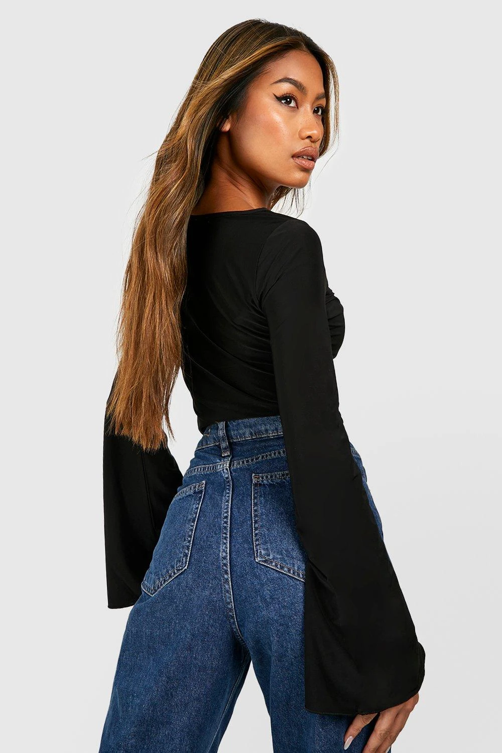 Corset à Ourlet Volanté Et Manches Longues – Image 2