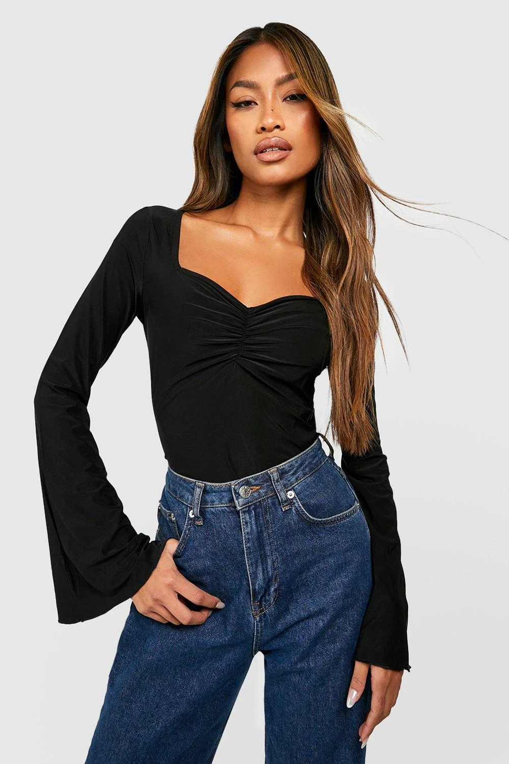 Corset à Ourlet Volanté Et Manches Longues – Image 3