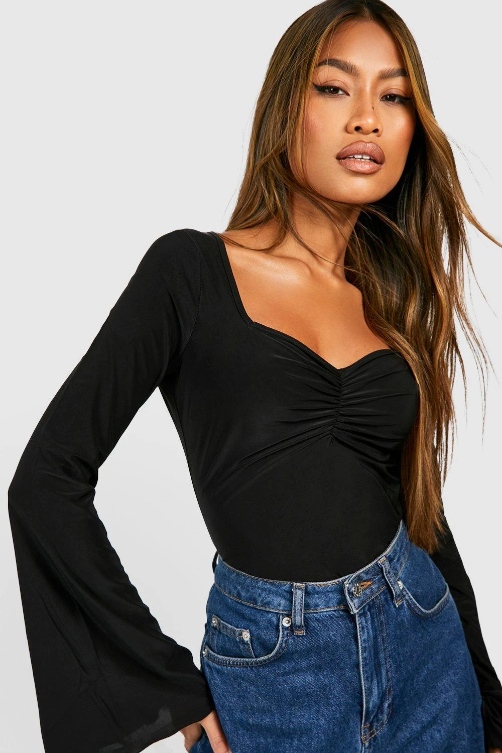 Corset à Ourlet Volanté Et Manches Longues – Image 4