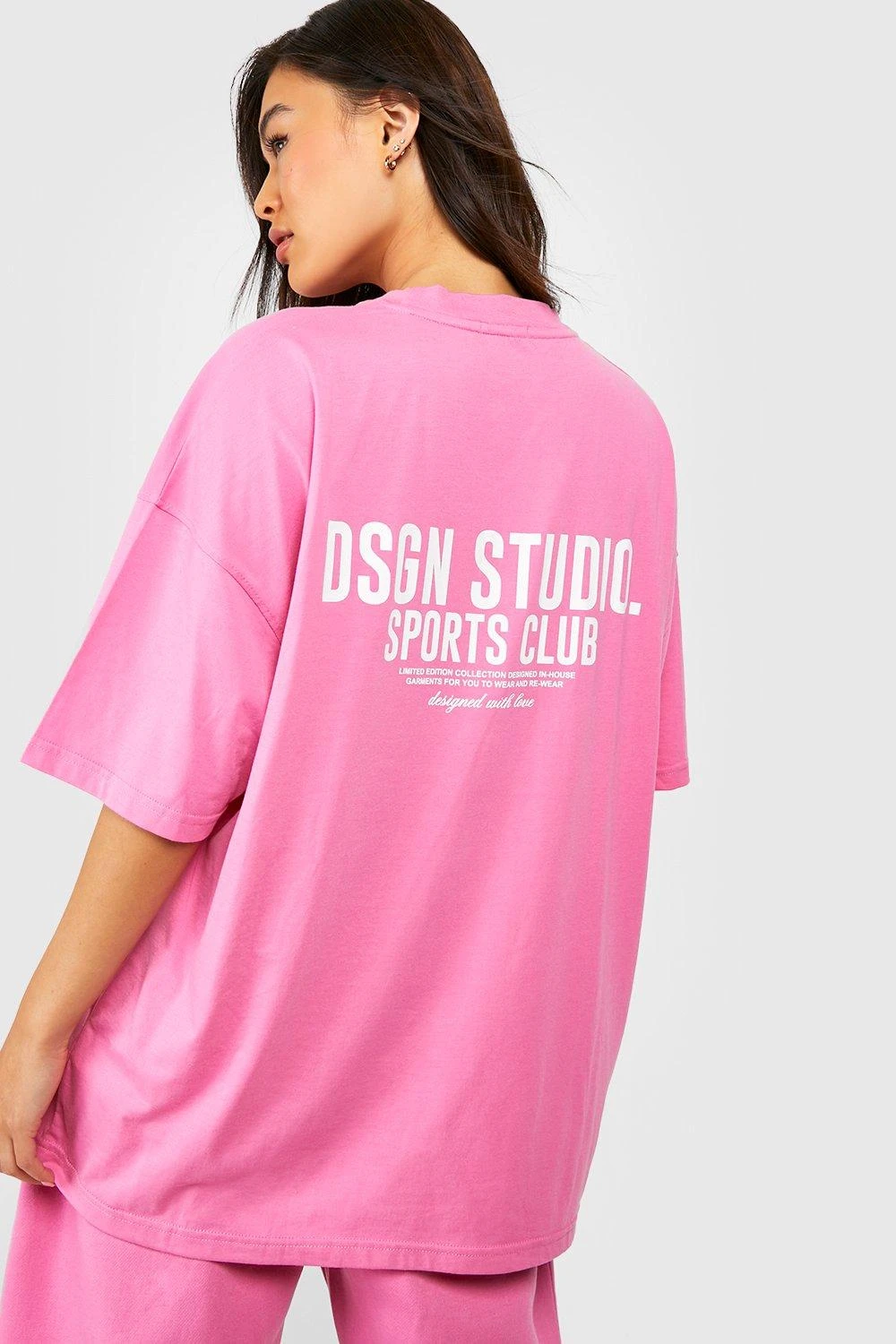 T-shirt Oversize à Slogan Sports Club – Image 2