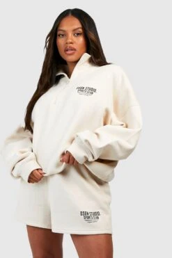 Grande Taille - Short De Survêtement à Slogan Sports Club