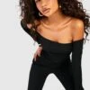 Top Texturé à épaules Dénudées