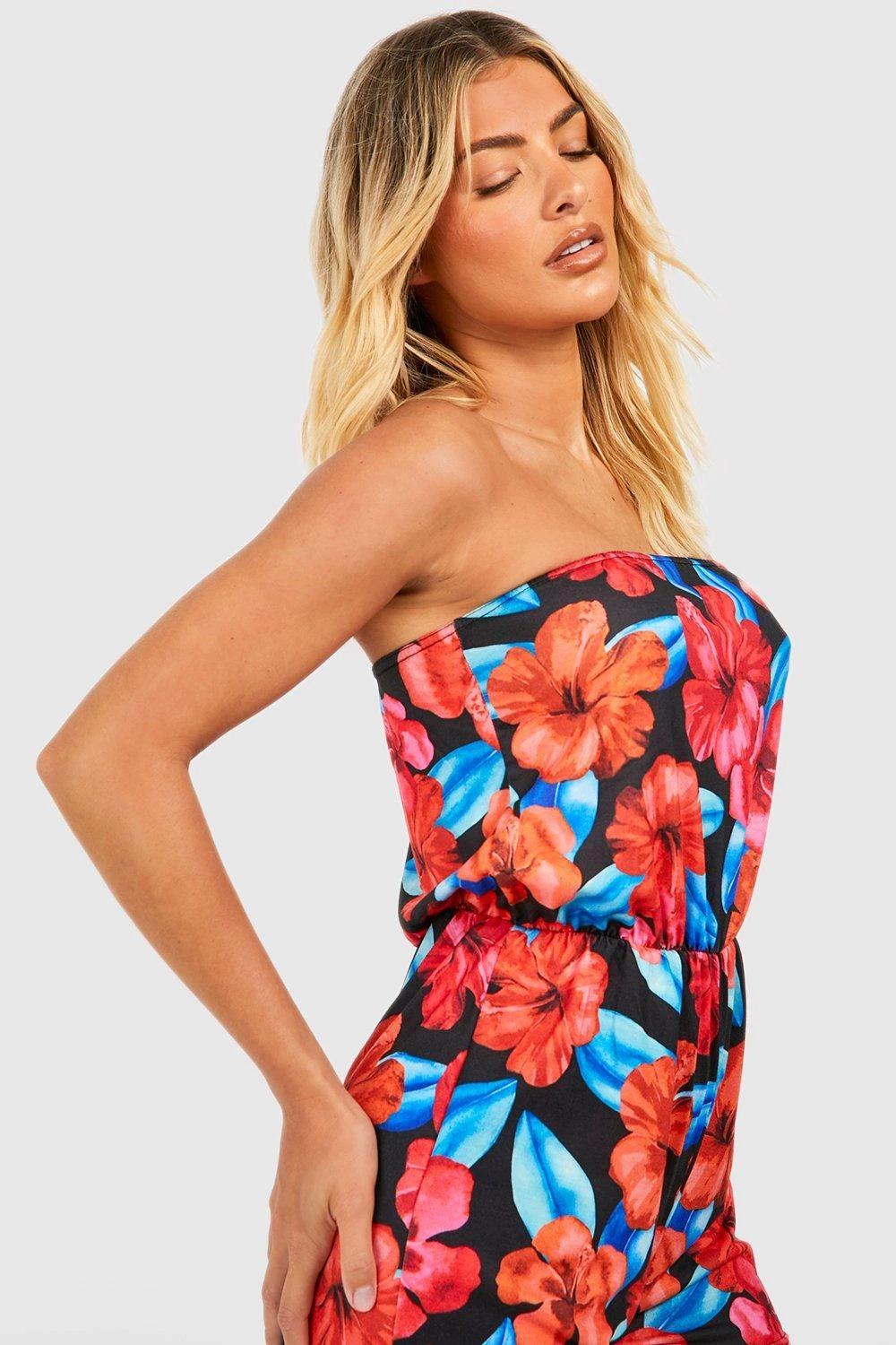 Combishort Bandeau Fleuri En Jersey – Image 4