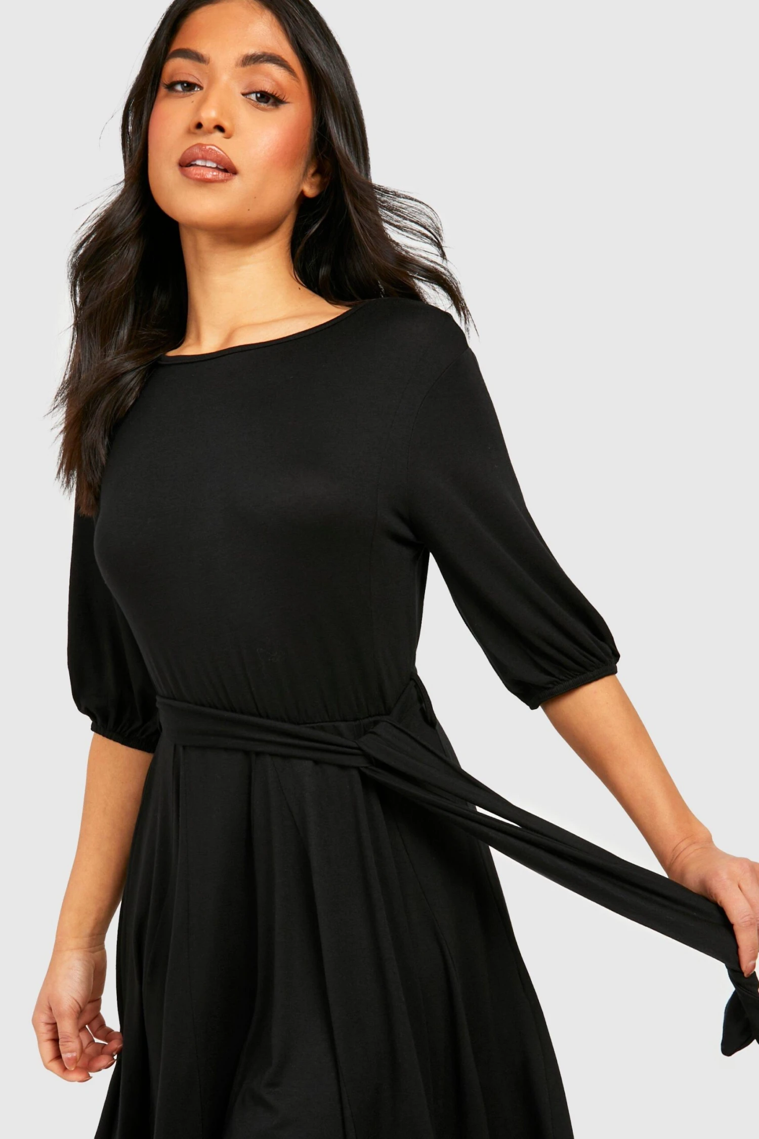 Petite - Robe Patineuse à Ceinture – Image 4