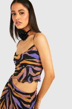 Débardeur Zébré En Mesh