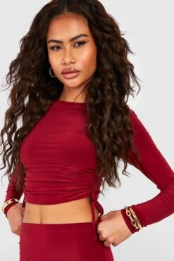 Crop Top Froncé Soyeux