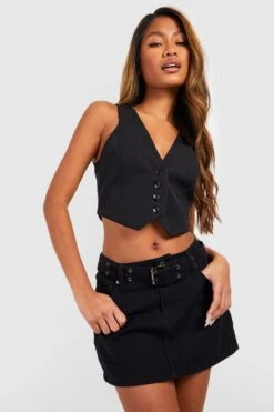 Mini-jupe En Jean à Ceinture