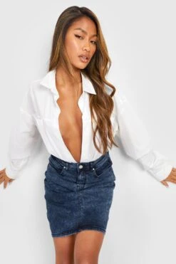 Mini-jupe Surteinte En Jean