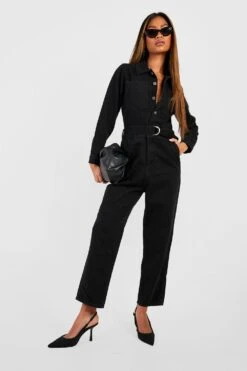 BOOHOO Combinaison En Jean à Ceinture