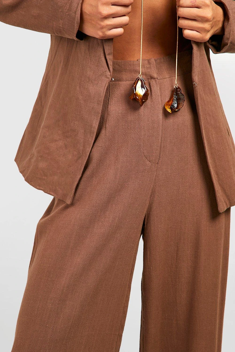 Pantalon Large En Lin – Image 4