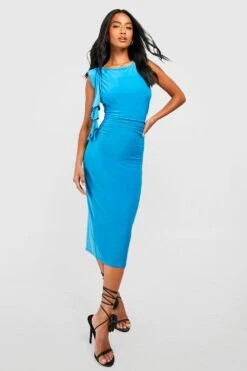 Petite - Robe Mi-longue Froncée Dos Nageur