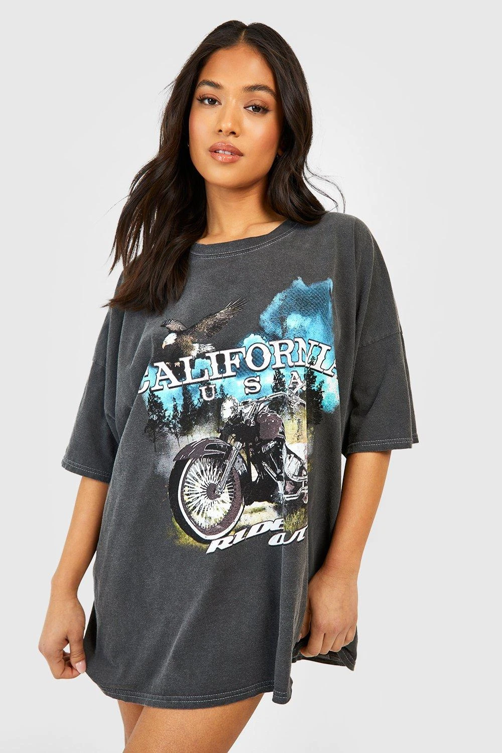 Petite - Robe T-shirt Surteint Imprimé Moto – Image 3