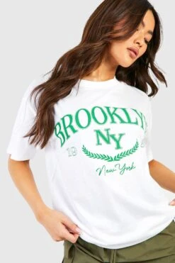 T-shirt Oversize à Slogan Brooklyn