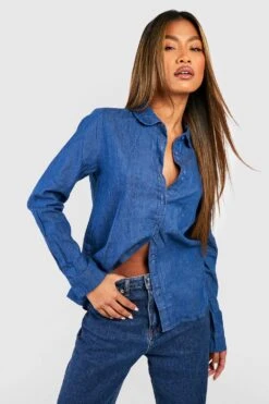 Chemise En Jean à Manches Longues