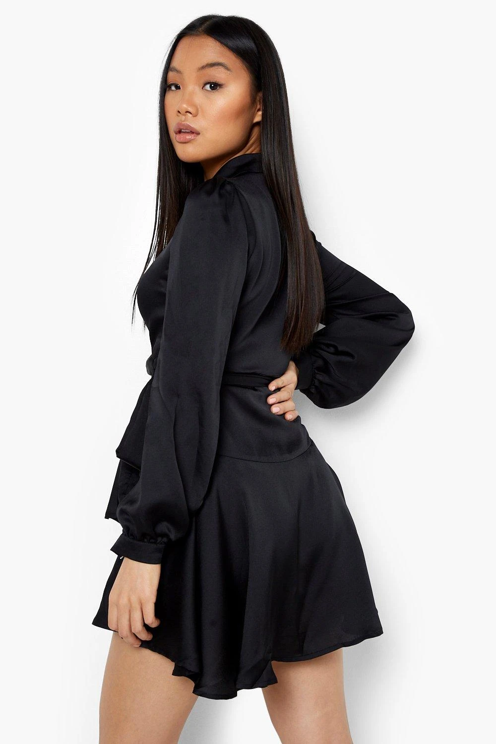 Petite - Robe Patineuse Courte Satinée – Image 2