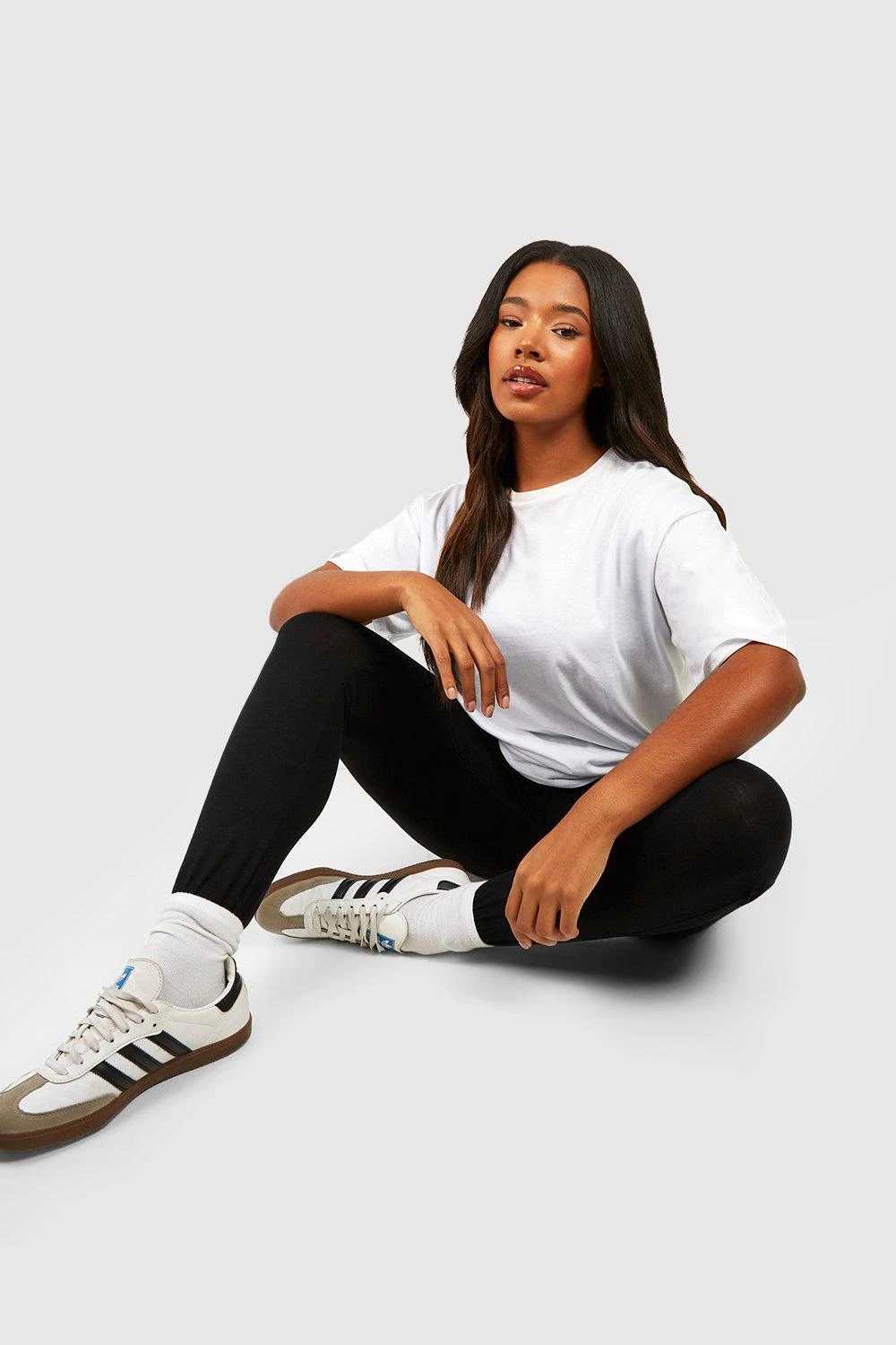 Grande Taille - Legging Basique En Coton Mélangé – Image 3