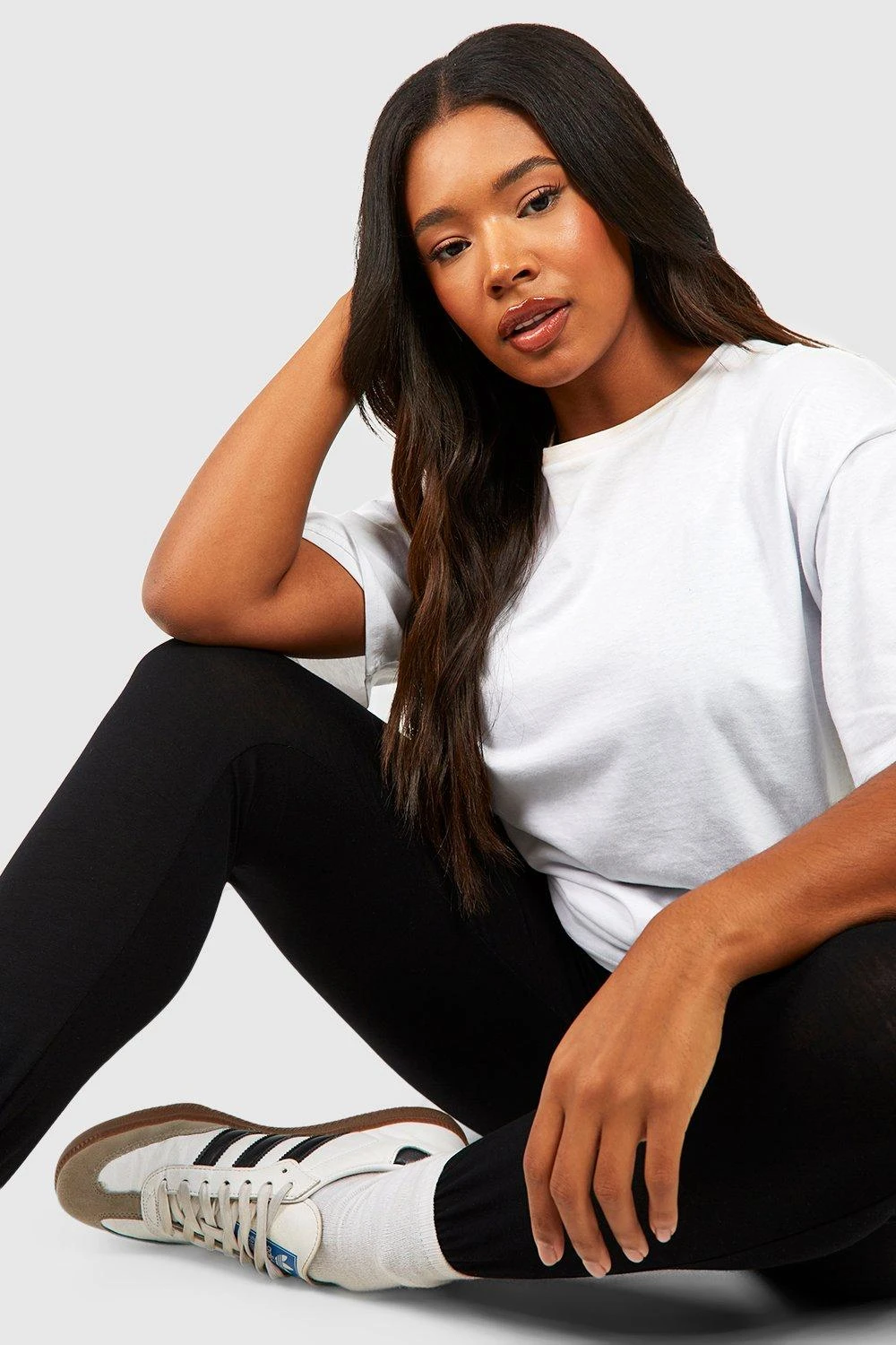 Grande Taille - Legging Basique En Coton Mélangé – Image 4